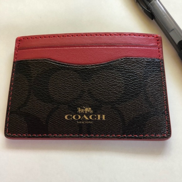 Coach Accessories - COACH Card Case Signature Canvas